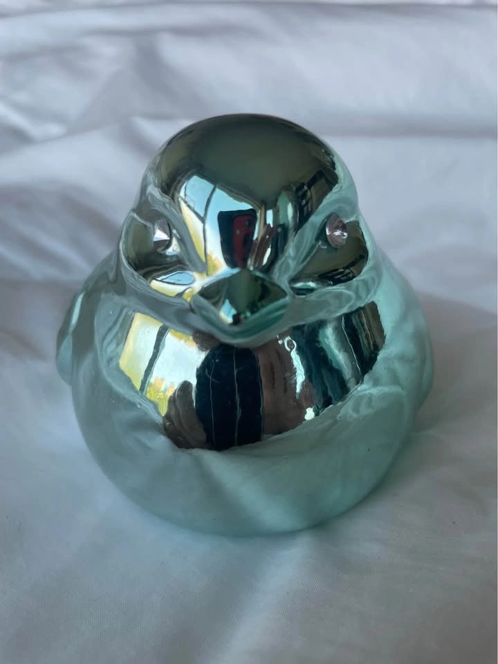 Metallic Teal Bird Piggy Bank - photo 3