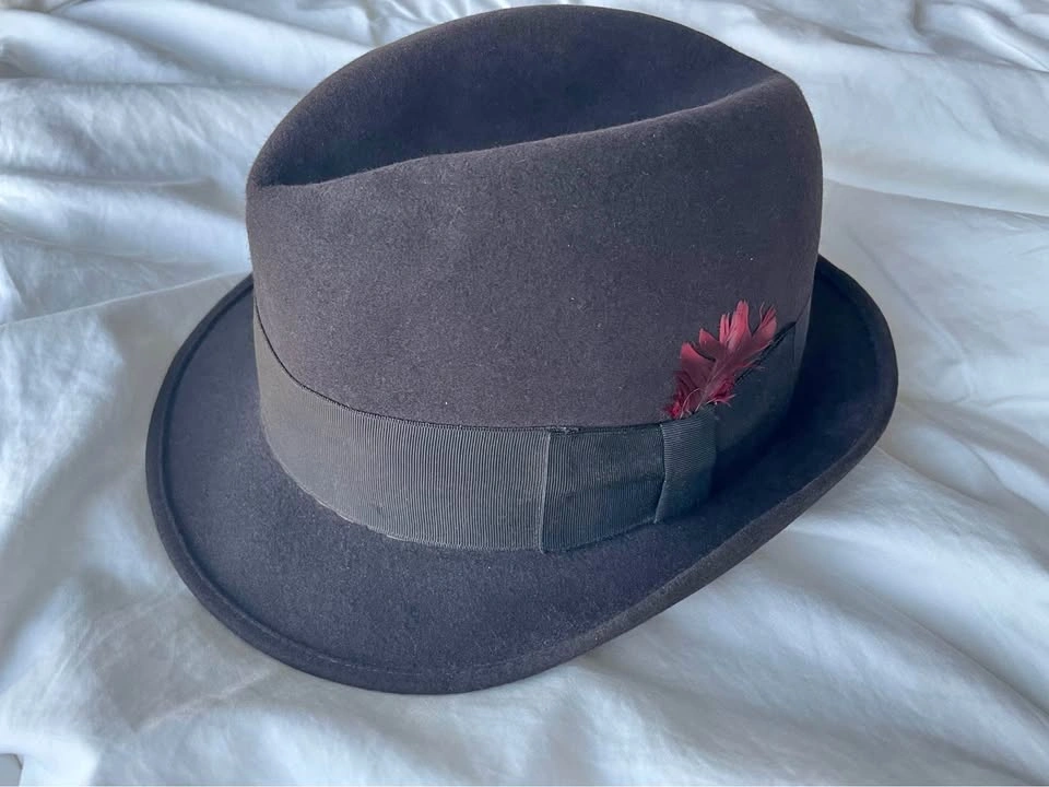 Vintage Bilty Dark Brown Fur Felt Fedora Hat