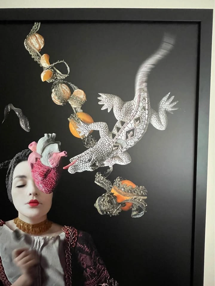 HUGE Margarita Dittborn "Offered III" Framed Art Print - 48x32 - photo 3