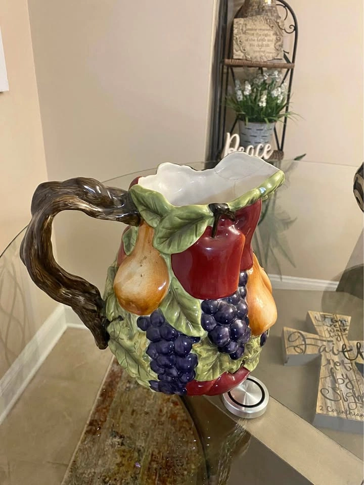 Home Interiors Sonoma Villa Decorative Fruit Pitcher