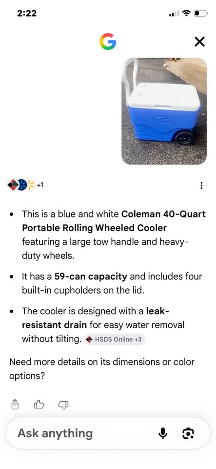 40 Qt. Coleman Rolling Cooler with Cupholders - photo 2