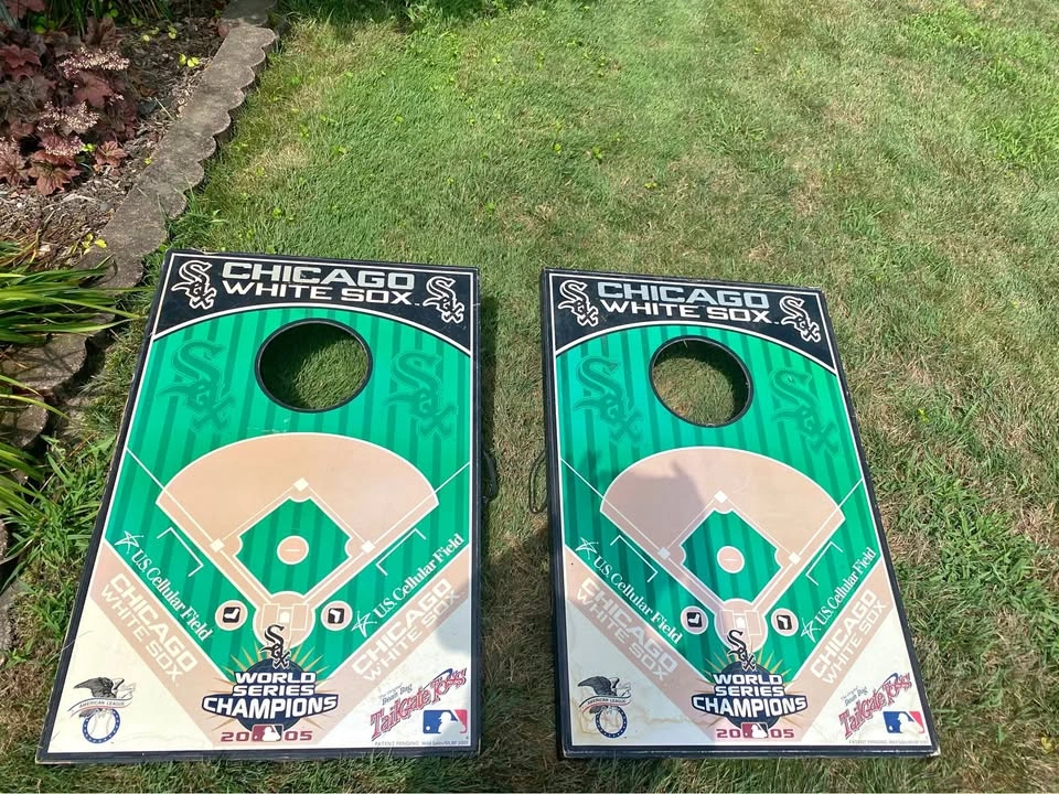 Vintage White Sox World Series Cornhole Bean Bag Game