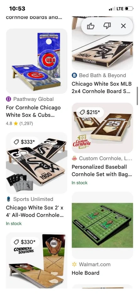 Vintage White Sox World Series Cornhole Bean Bag Game - photo 5