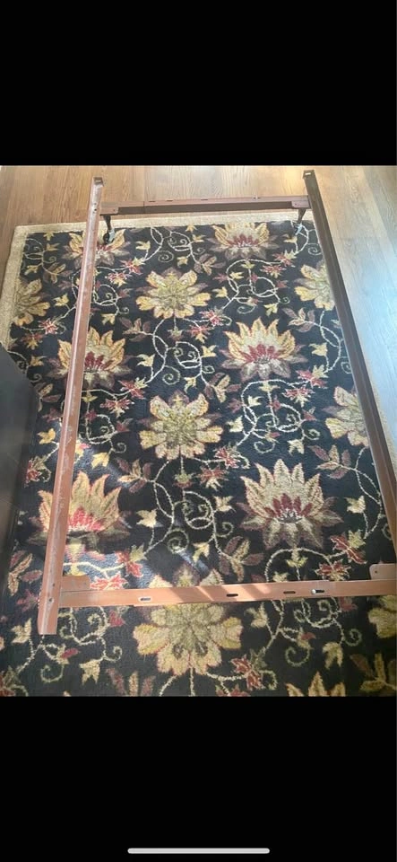 Twin Metal Bed Frame with Wheels
