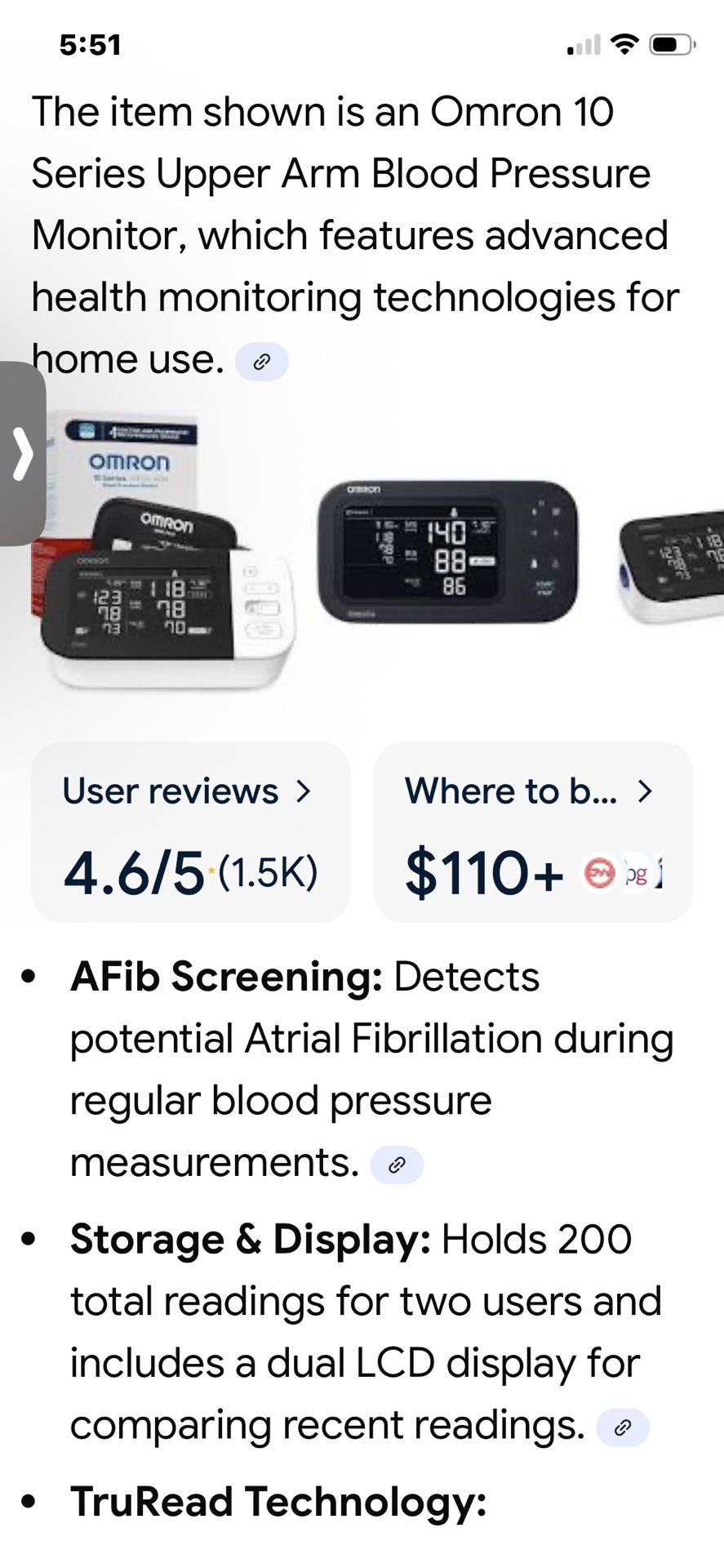 New Omron 10 Series Blood Pressure Monitor - photo 4