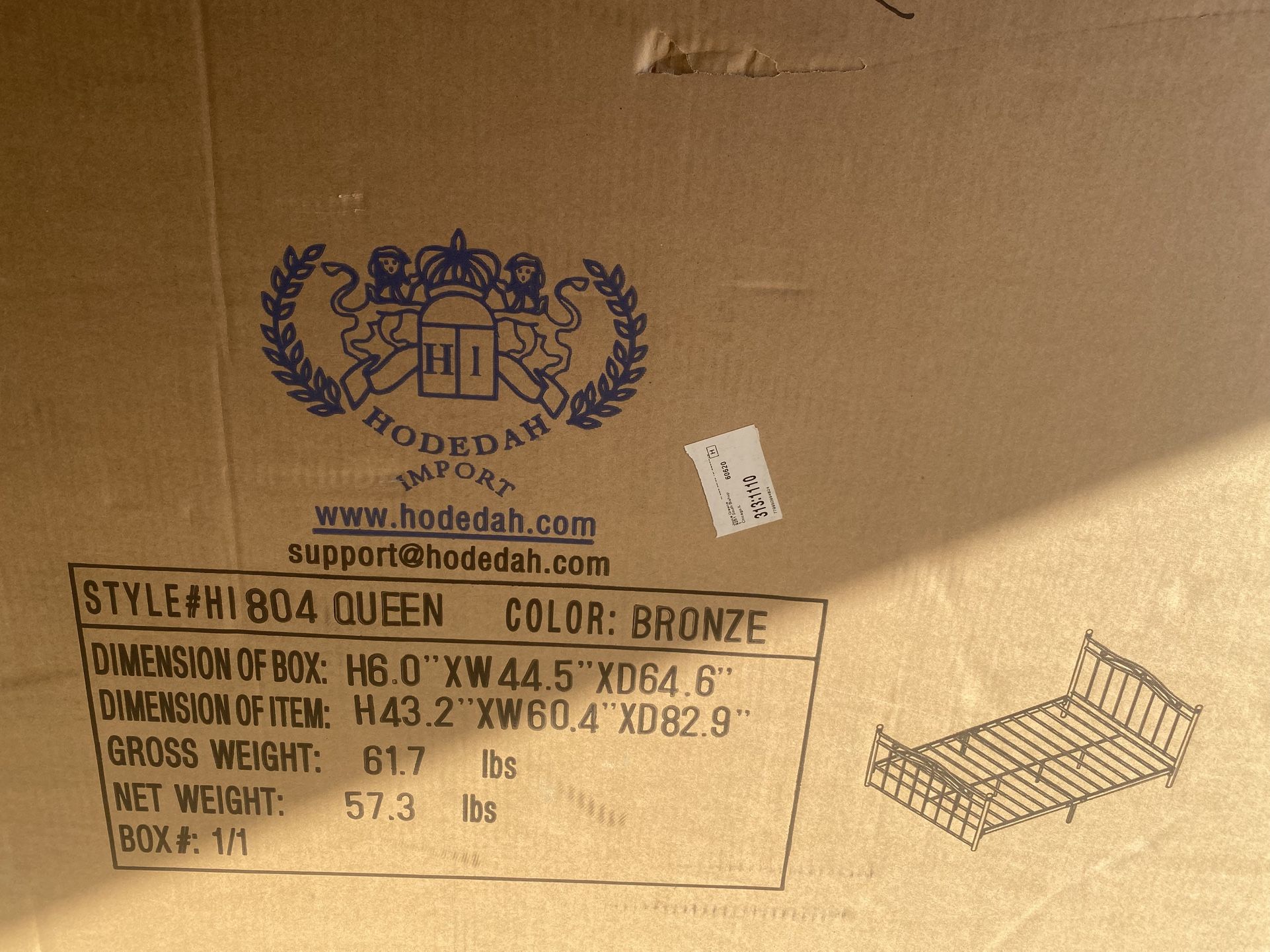 New Wayfair Bronze Queen Wrought Iron Headboard Footboard - photo 4