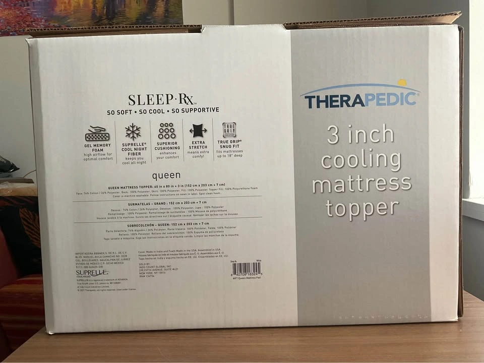 Therapedic SleepRX Gel Memory Foam Mattress Topper (Queen) - photo 3