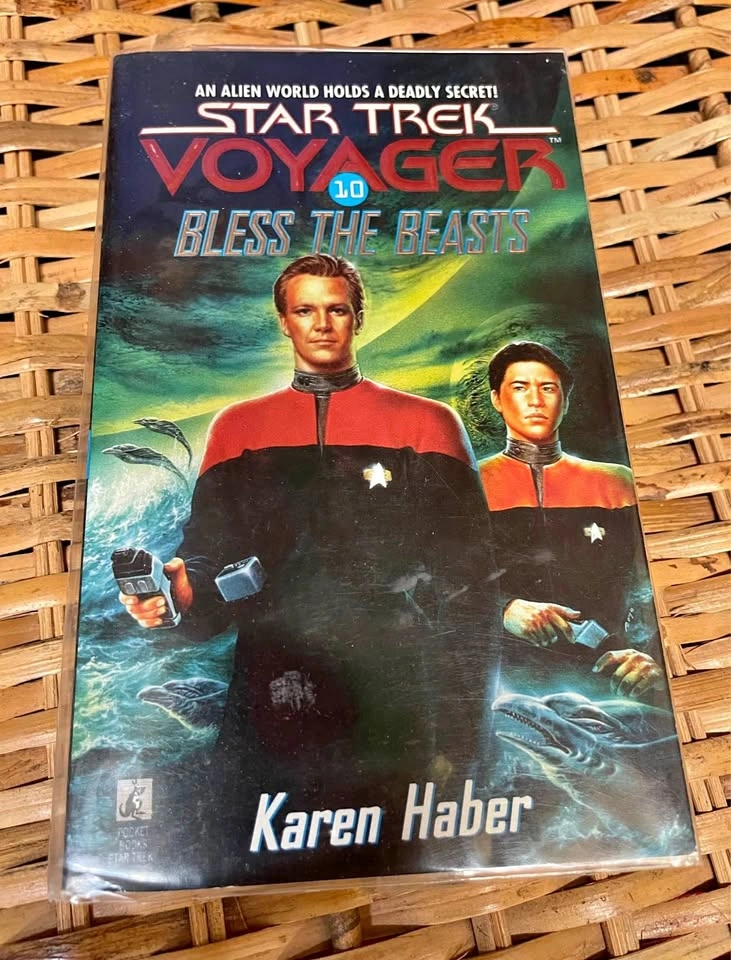Signed Star Trek Voyager Paperback Book - Bless the Beasts