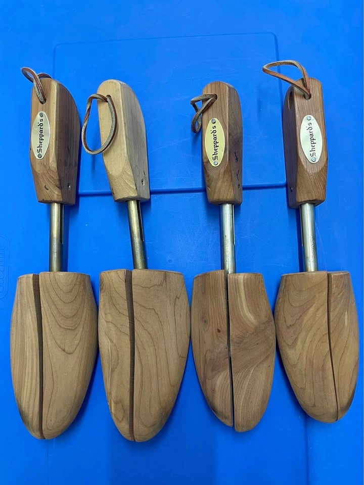 Vintage Sheppard's Cedar Shoe Trees - 2 Pairs (Sizes Small & Med