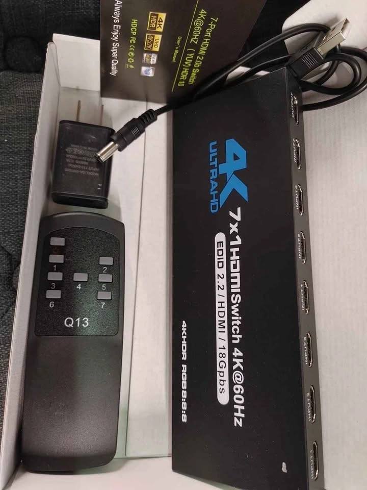 7x1 HDMI Switcher 4K@60Hz - Connect 7 devices to 1 TV! - photo 2