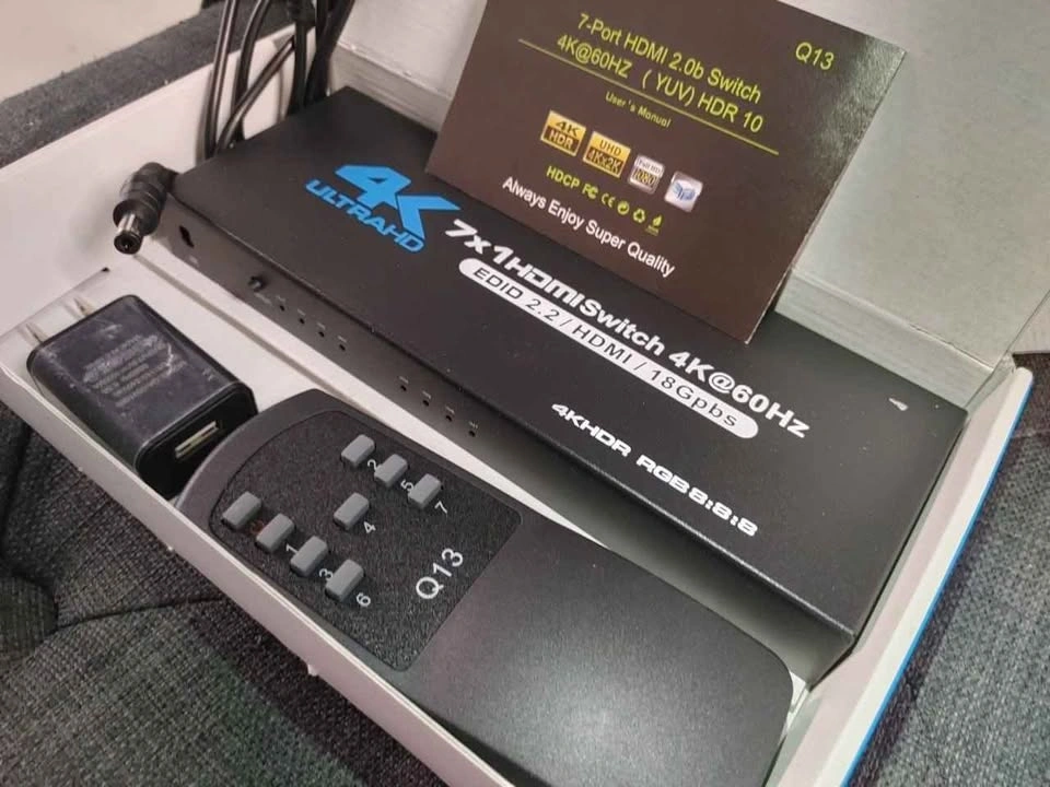 7x1 HDMI Switcher 4K@60Hz - Connect 7 devices to 1 TV! - photo 3