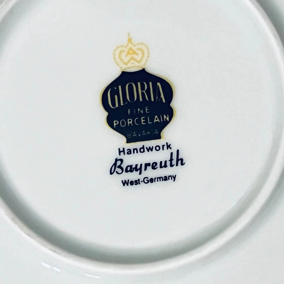 Gloria Bavaria Handwork Bayreuth 12” Large Pink Floral Platter - photo 4