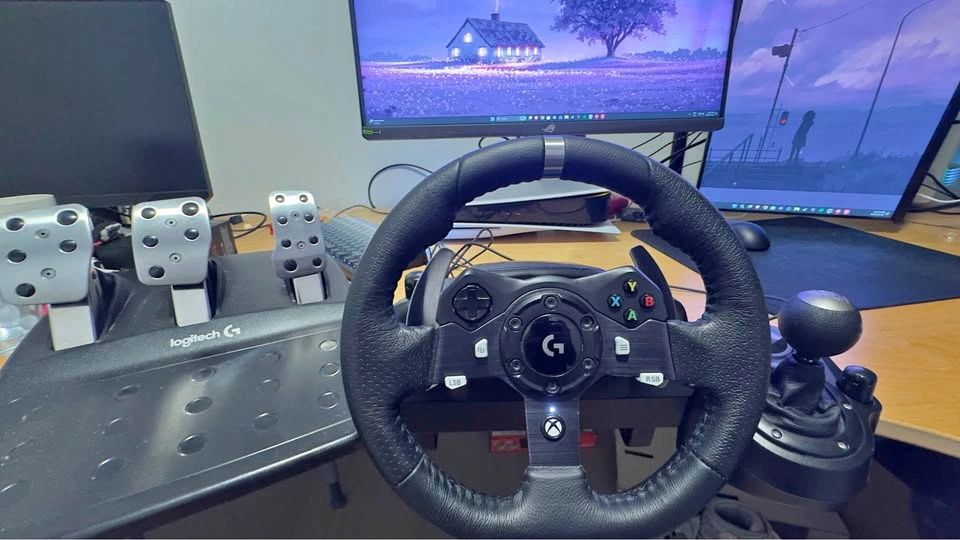 $240 OBO Logitech G920 Racing Wheel, Pedals, and Shifter