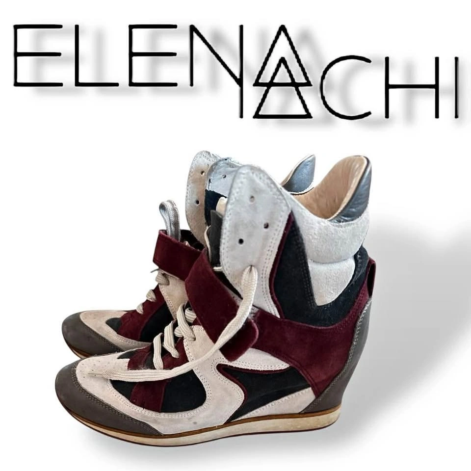 Elena Iachi suede wedge shoes 36