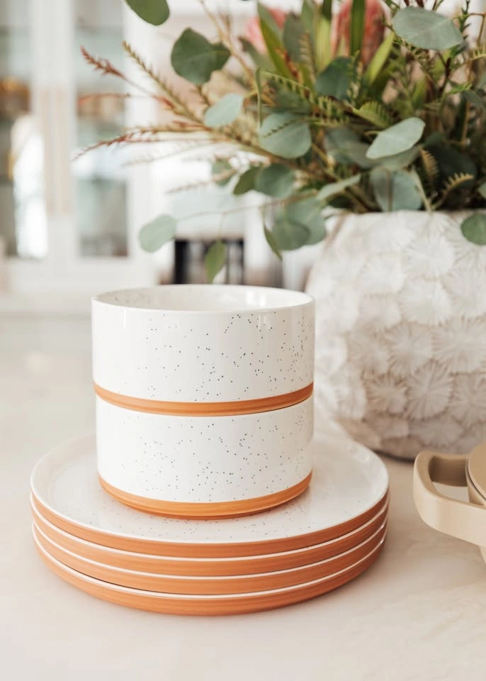 Our Place Full Ceramic, Speckled Dinnerware and Bowl Set - photo 2