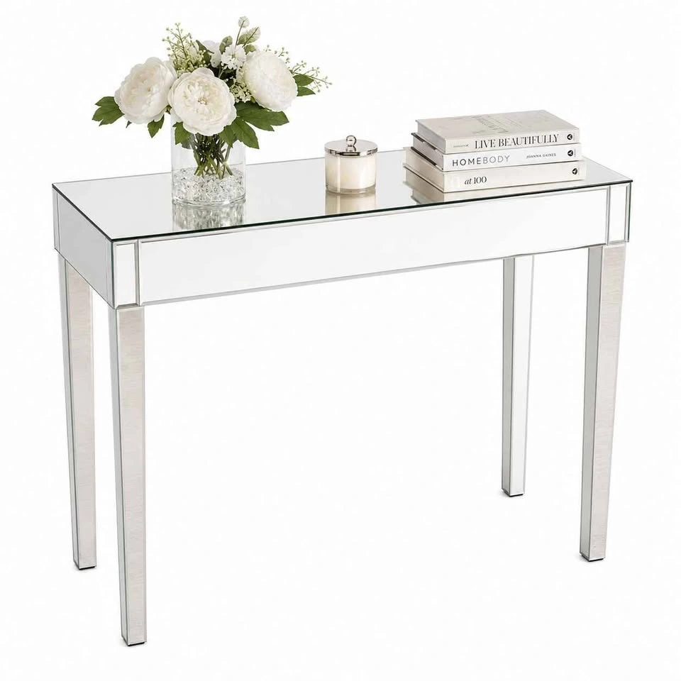 Luxury Mirrored Console Table | Modern Glam Accent Table