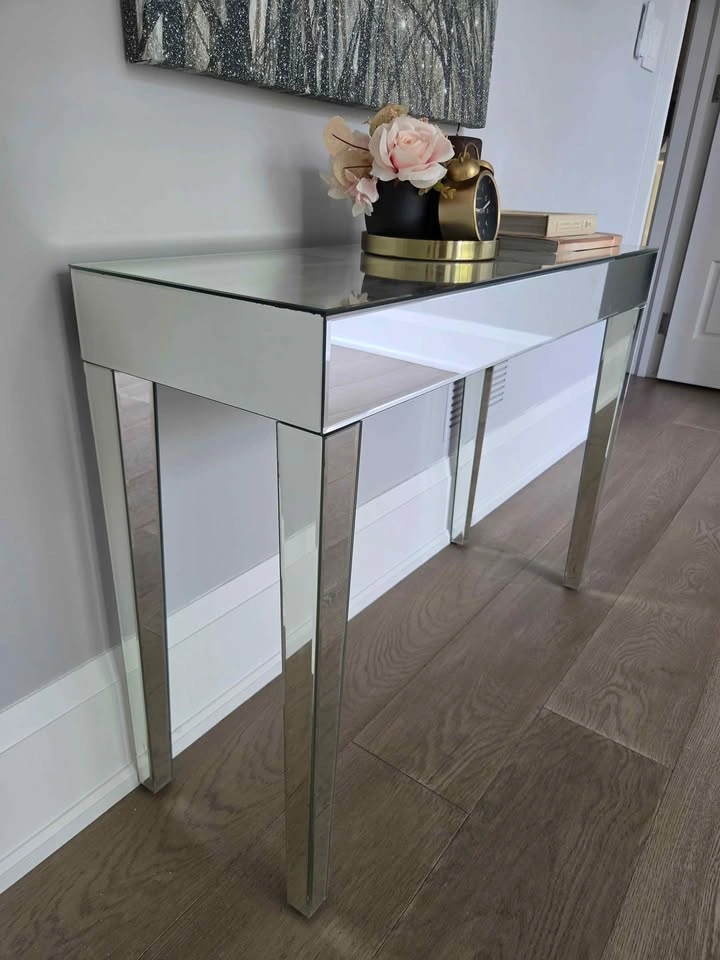 Luxury Mirrored Console Table | Modern Glam Accent Table - photo 5