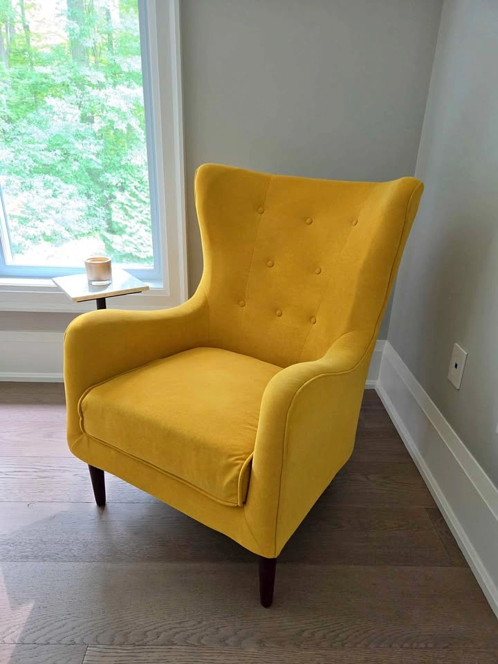NEW Structube Polo Contemporary Tufted Wingback Armchair
