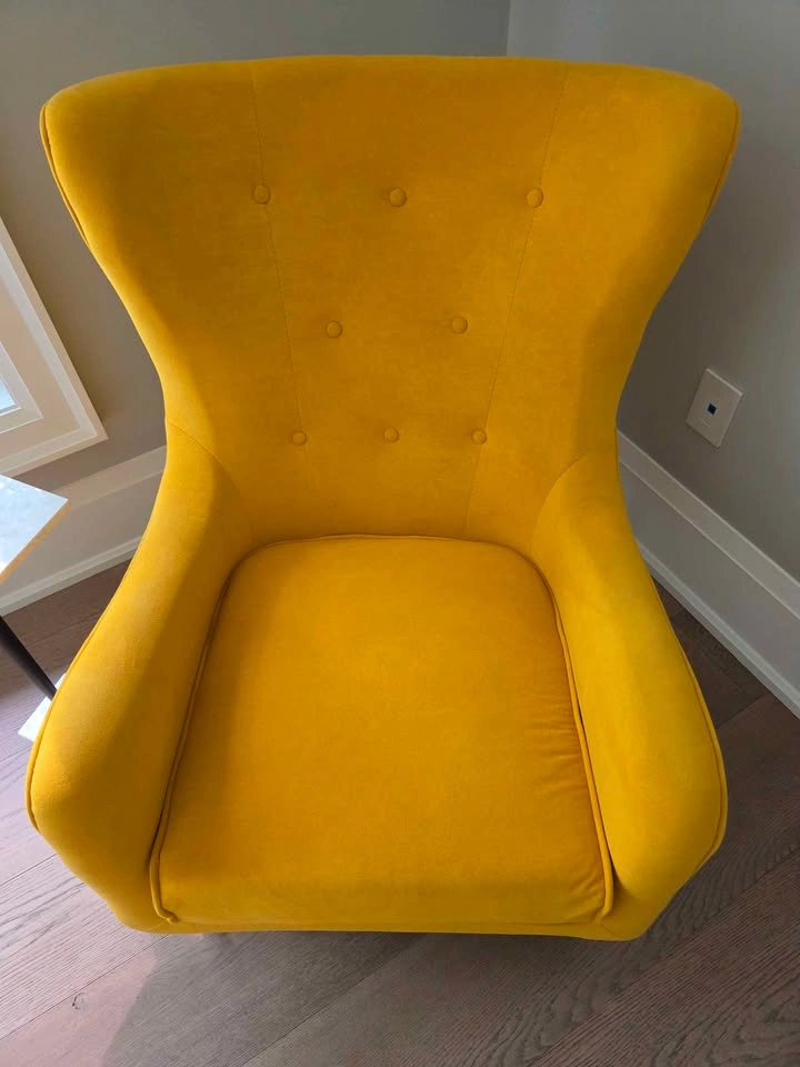NEW Structube Polo Contemporary Tufted Wingback Armchair - photo 4