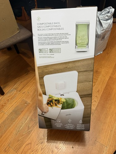 Genie Compost Bin, White Stainless-Steel Large, 3.6 Gallon - New - photo 2