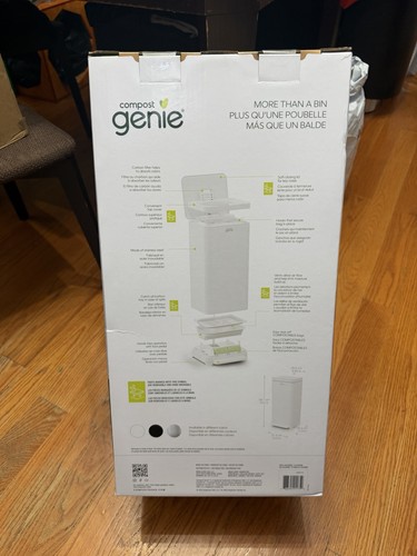 Genie Compost Bin, White Stainless-Steel Large, 3.6 Gallon - New - photo 3