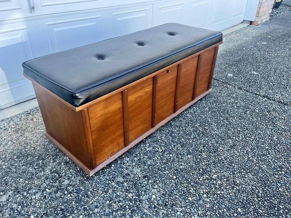 Mid-Century Modern Cedar Chest Storage Bench