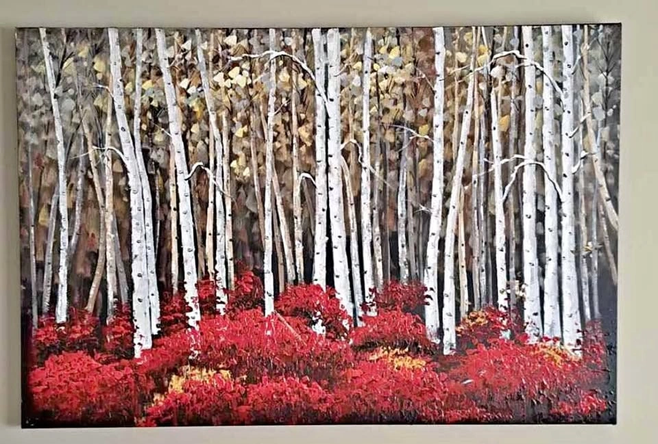 Pier 1 Birch Tree Painting