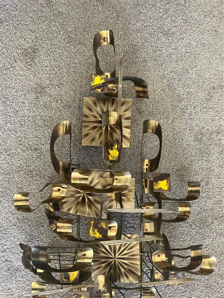 Mid-Century Modern Brutalist Metal Wall Sculpture by William Vos - photo 3