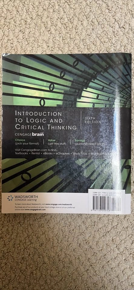 Introduction to Logic and Critical Thinking 6th Edition - photo 2