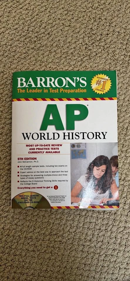 Barron’s AP World History 5th Edition Textbook + CD John McCanno