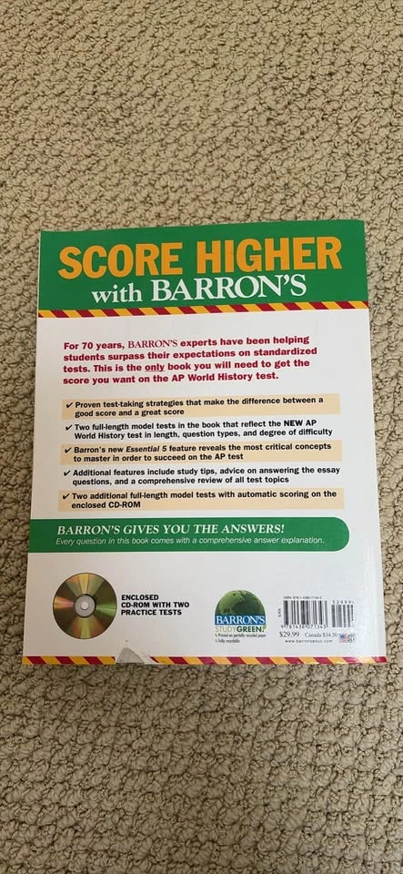 Barron’s AP World History 5th Edition Textbook + CD John McCanno - photo 2