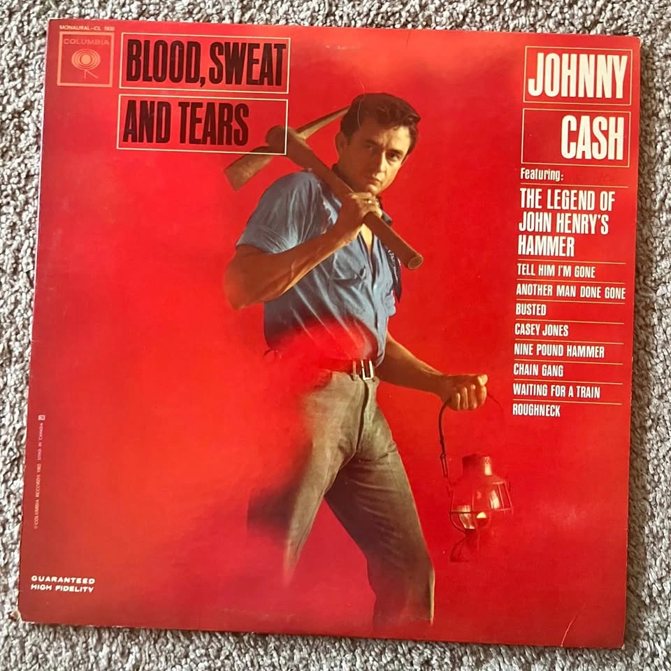 Johnny Cash Blood, Sweat and Tears Vinyl Record