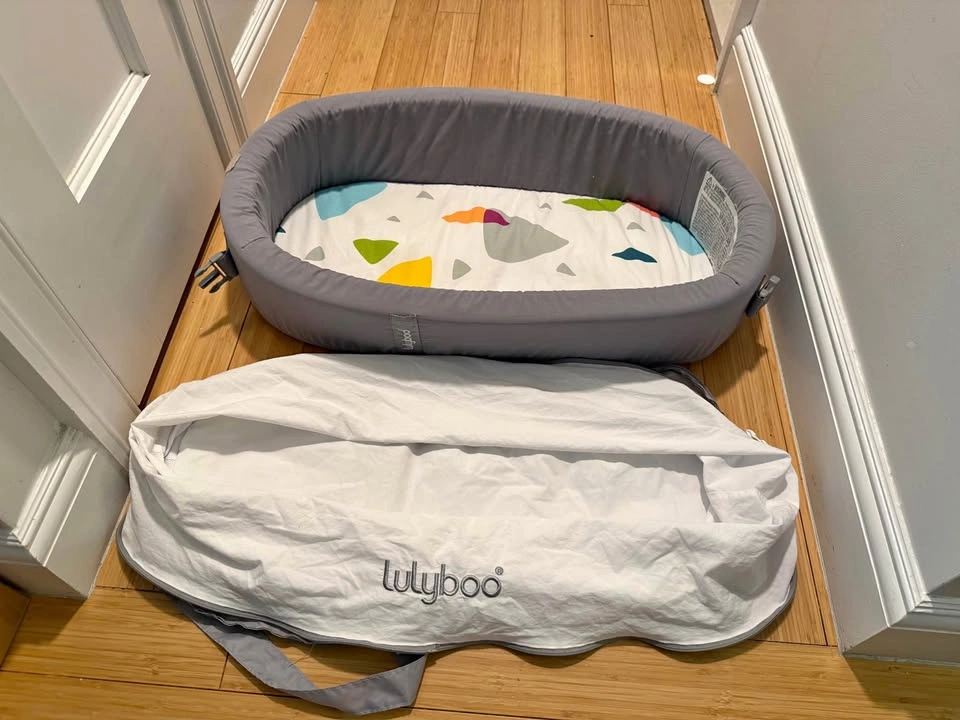 Lulyboo Baby Travel Bed + Extra Cover
