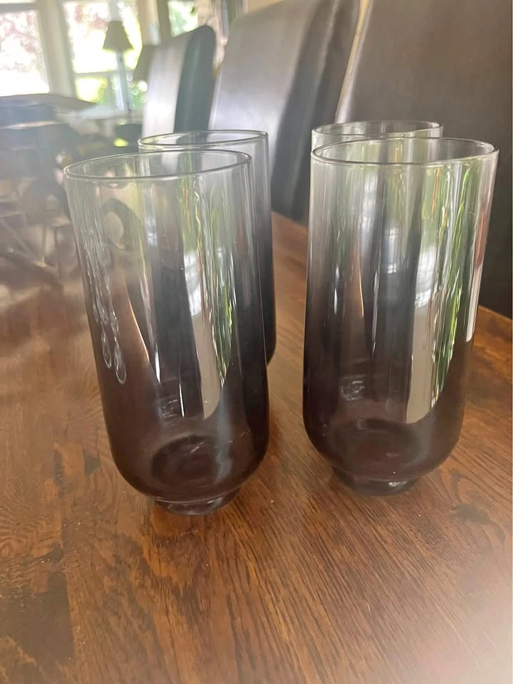 Set of 4 Smoky Highball Glasses