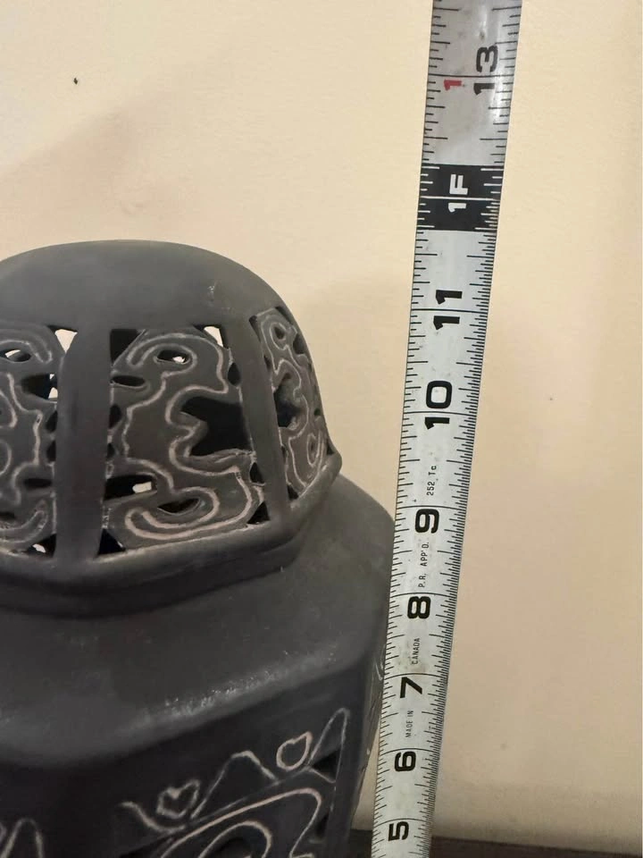 Clay incense burner or tea light lantern - photo 3
