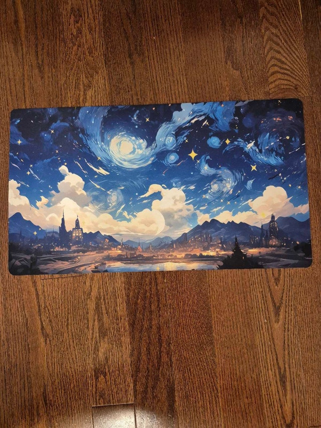Mousepad Starry Night Landscape
