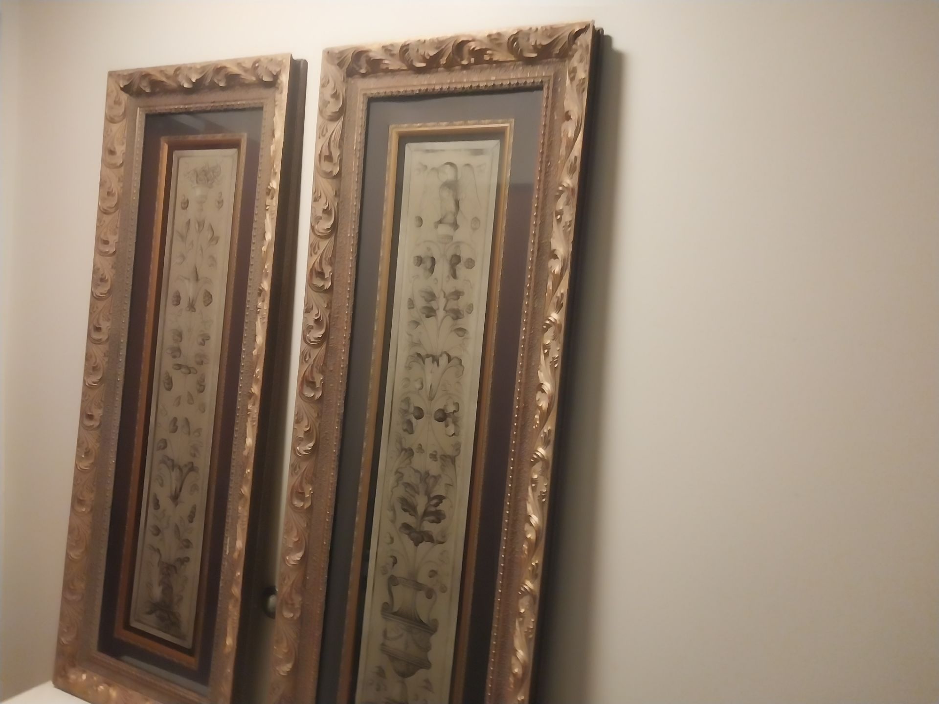 Elegant Framed Botanical Wall Art – Set of 2 – 50" x 19" - photo 2