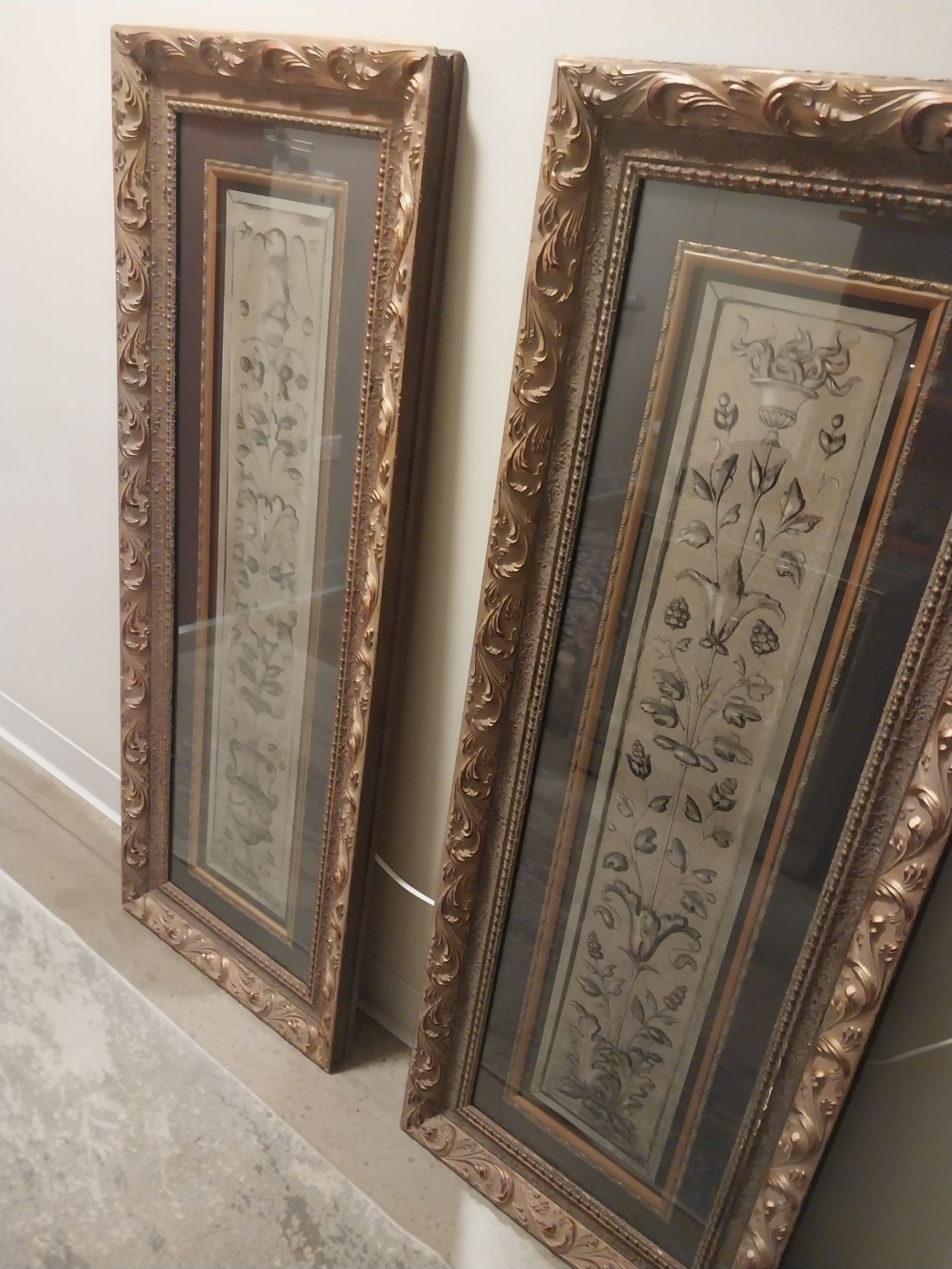 Elegant Framed Botanical Wall Art – Set of 2 – 50" x 19" - photo 3