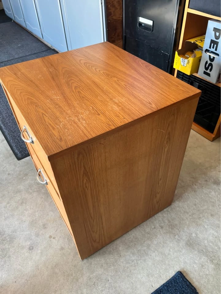 Mcm Mid-Century Modern 2-Drawer Nightstand - photo 5