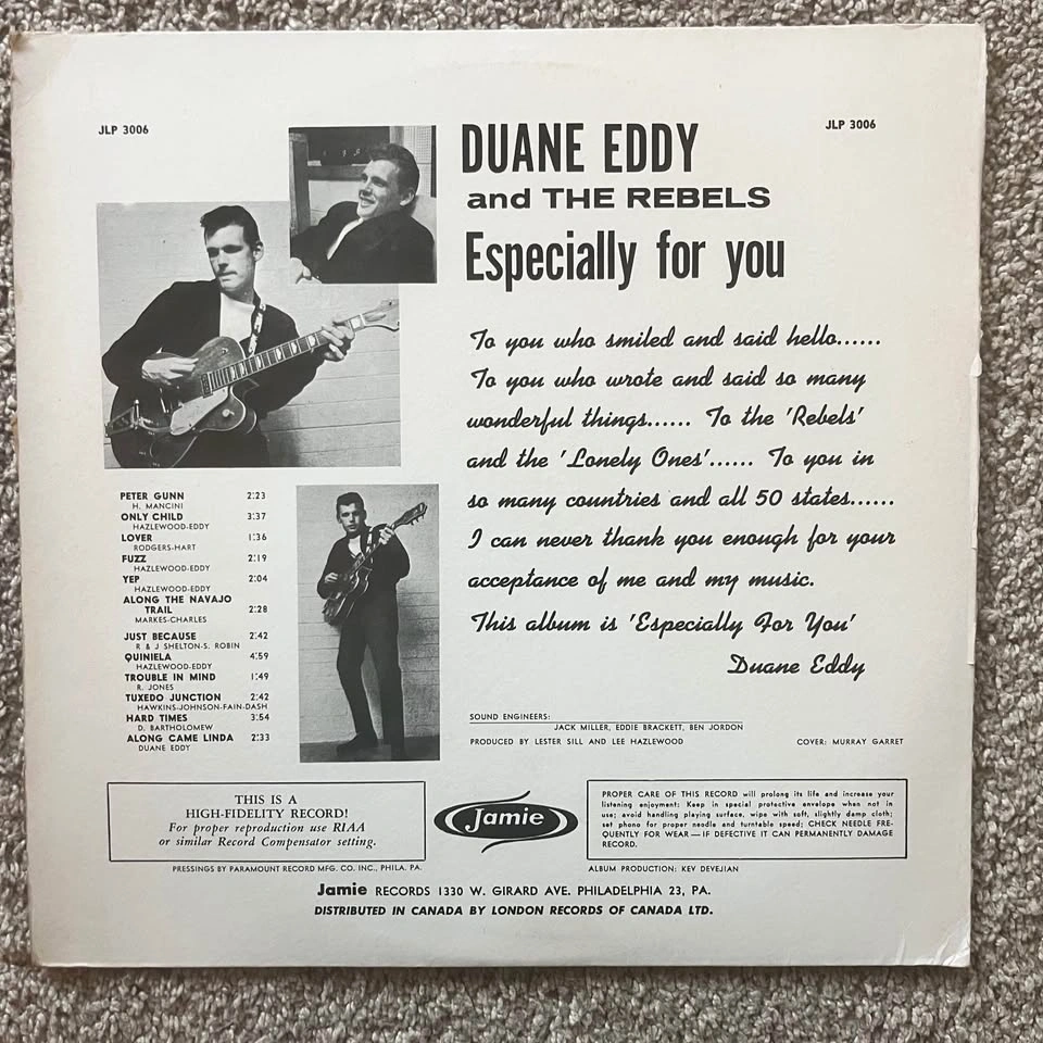 Duane Eddy Vinyl Record Lot: Especially For You & Twistin' 'N' T - photo 2