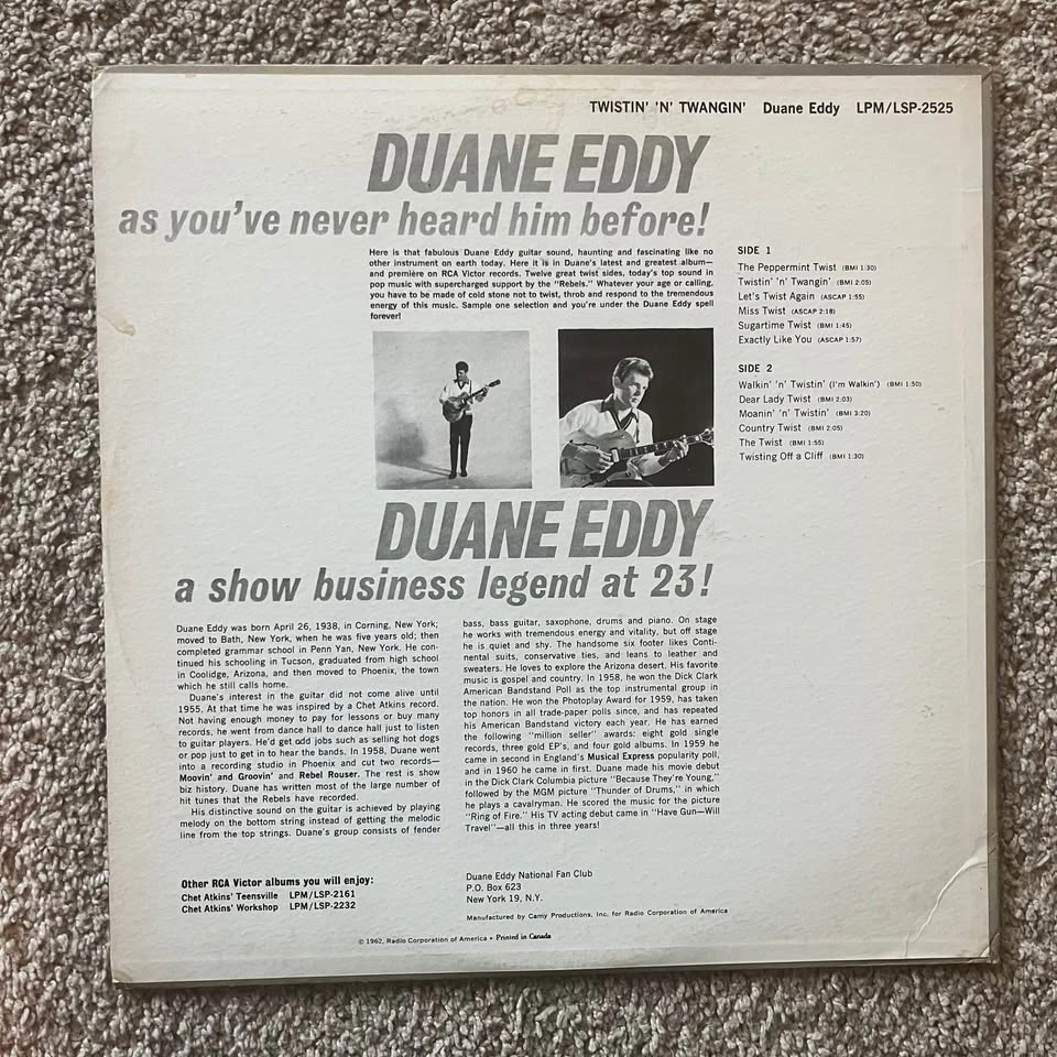 Duane Eddy Vinyl Record Lot: Especially For You & Twistin' 'N' T - photo 4