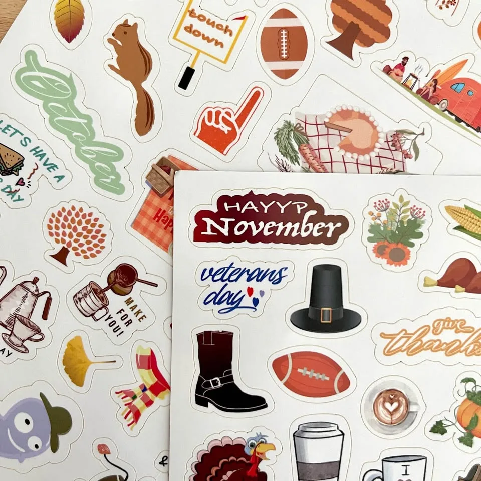 Pack of 6 sheets Journal Planner Stickers image indicator(4)