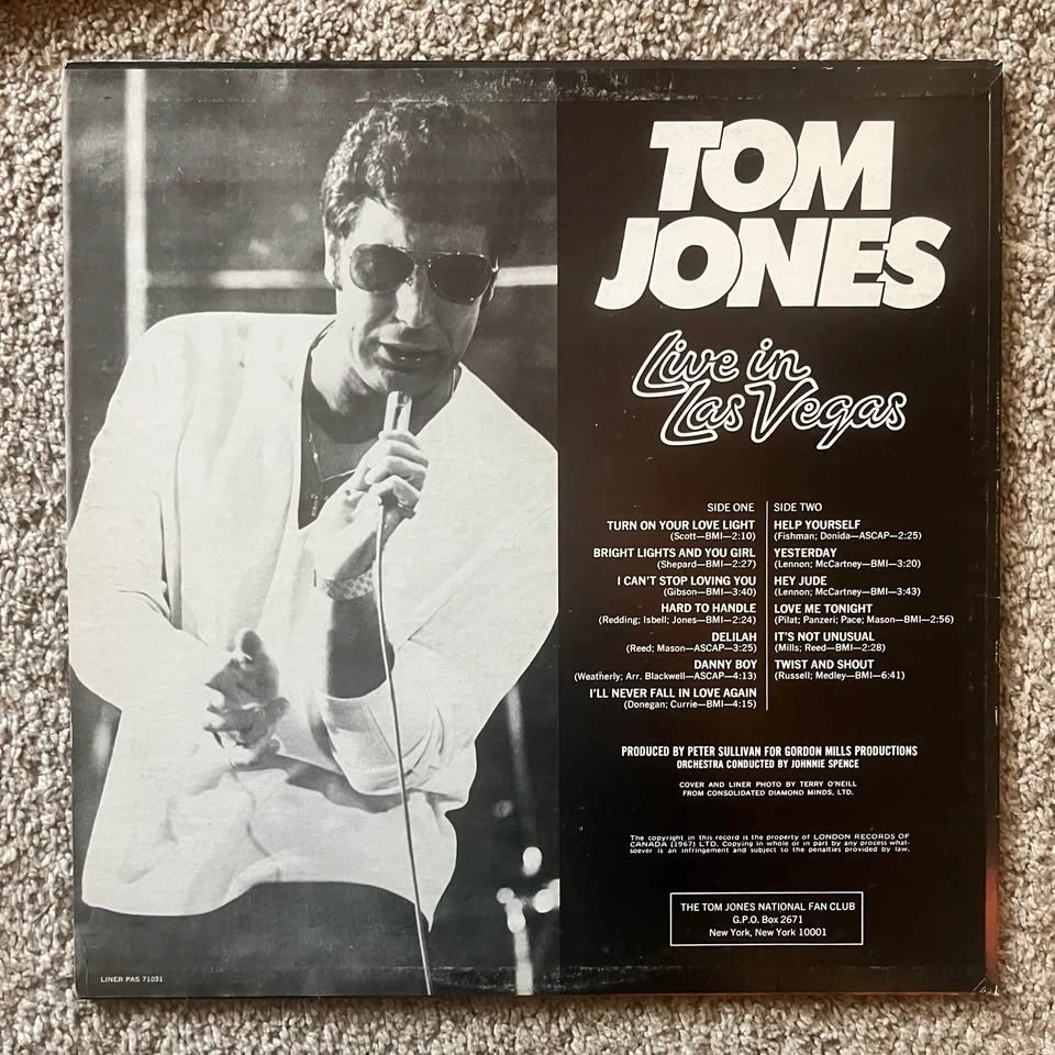 Tom Jones Vinyl Record Lot: This is Tom Jones & Live in Las Vega - photo 4