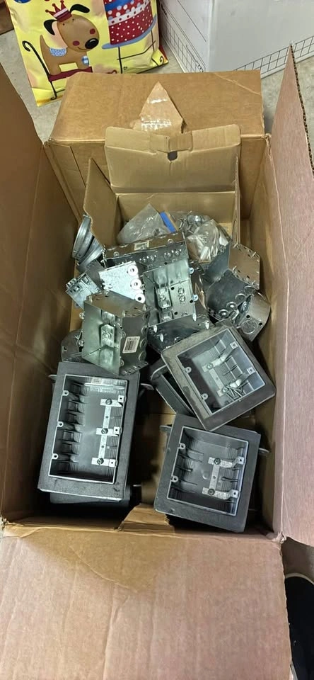 Electrical Lot - 25x Steel Boxes & Fittings