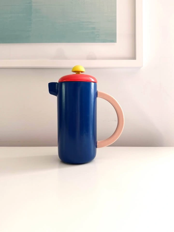 Discontinued OUI Ceramic French Press | Postmodern Memphis Style - photo 3