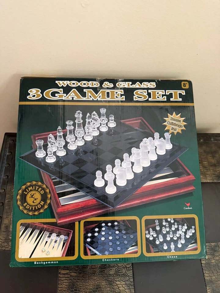 Checkers, backgammon, and chess set - photo 2