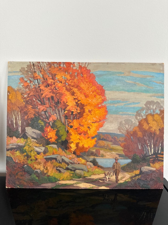 “A By-Road In Haliburton” by Herbert S. Palmer, oil on hardboard