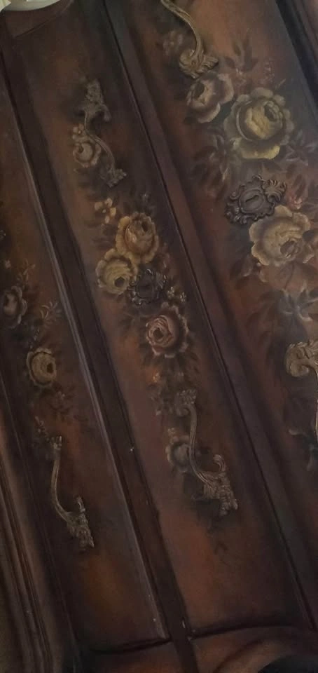 Vintage Hand Painted Solid Wood Dresser | 3 Drawer Chest - photo 3