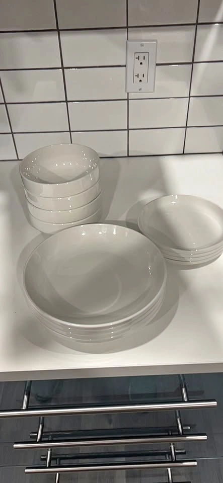 Stokes 12-Piece White Porcelain Dining Set