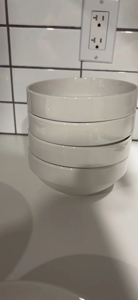 Stokes 12-Piece White Porcelain Dining Set - photo 4